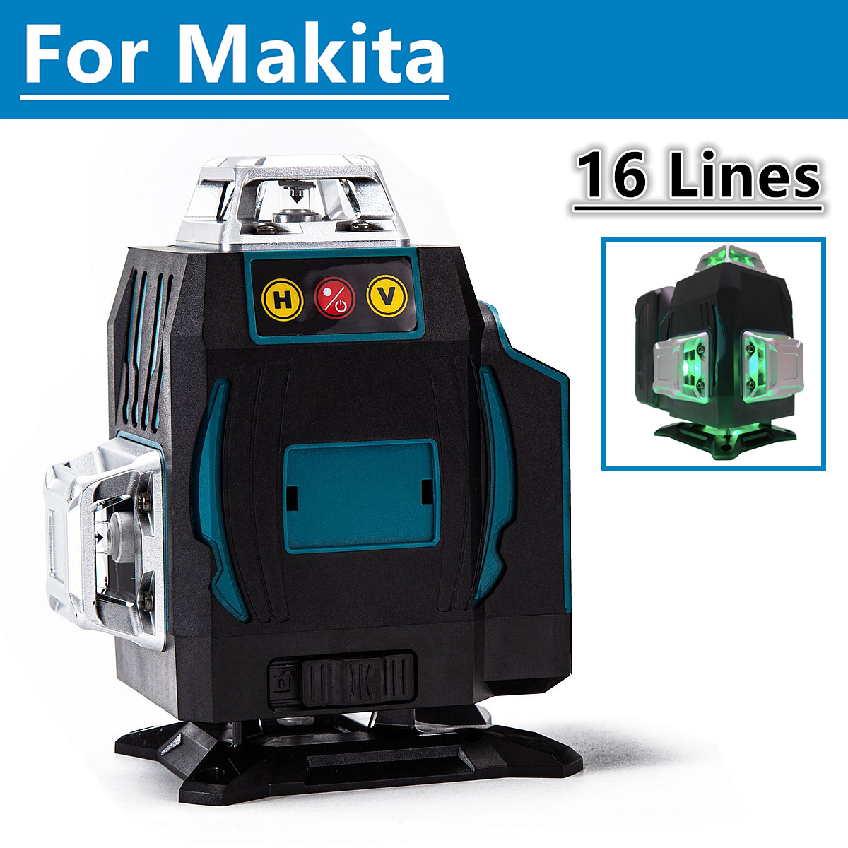 Laser Level 16 Lines 4D Green - لماكيتا بطارية 18 فولت 16 خطوط