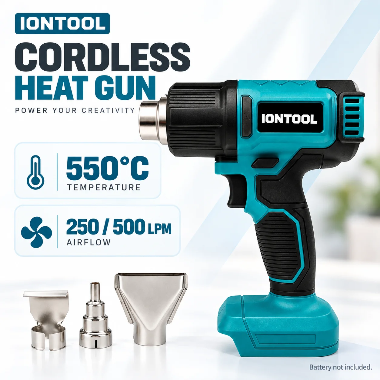 Cordless Heat Gun For Shrink Tubing - مسدس حراري لاسلكي متين من IONTOOL