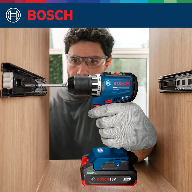 Brushless Cordless Electric Drill 18V - مثقاب بوسش GSR 18V-52 PRO لاسلكي،
