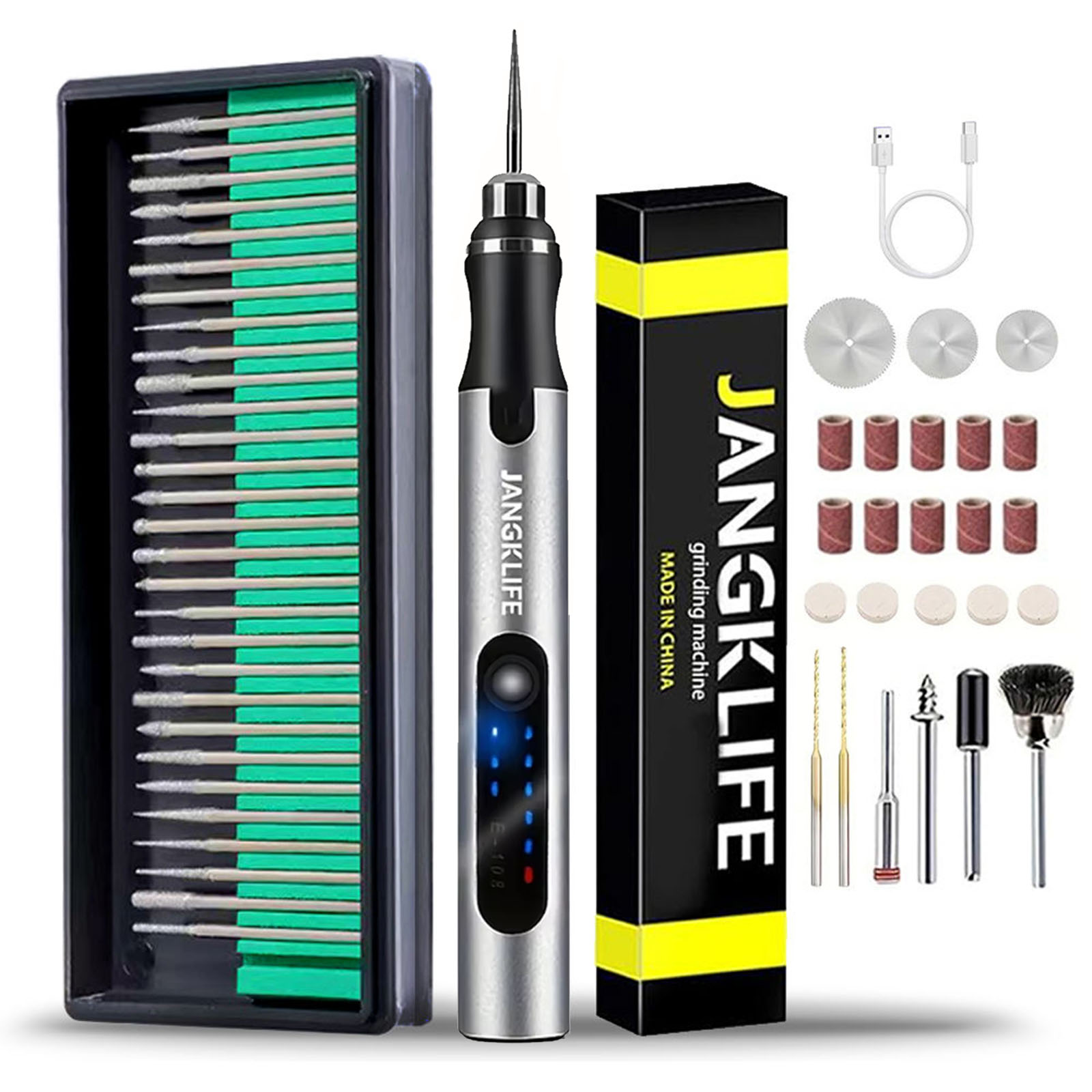 مجموعة أدوات دوارة لاسلكية USB - مراجعة Cordless Rotary Tool Kit Accessories وسعره