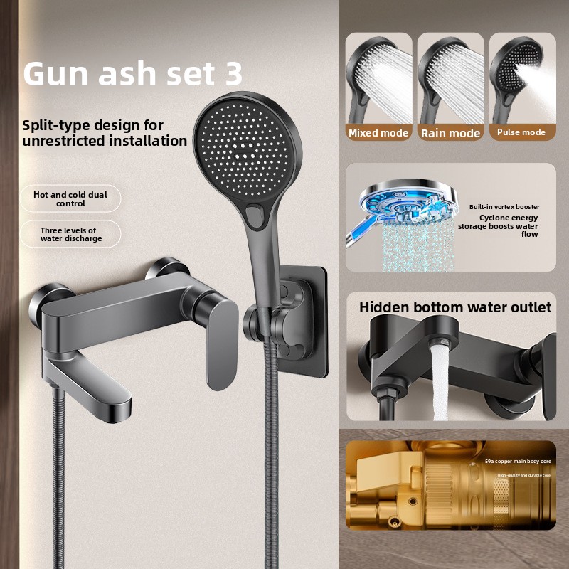 مجموعة صنبور دش نحاسي بالكامل  - مراجعة Plumbing وسعره