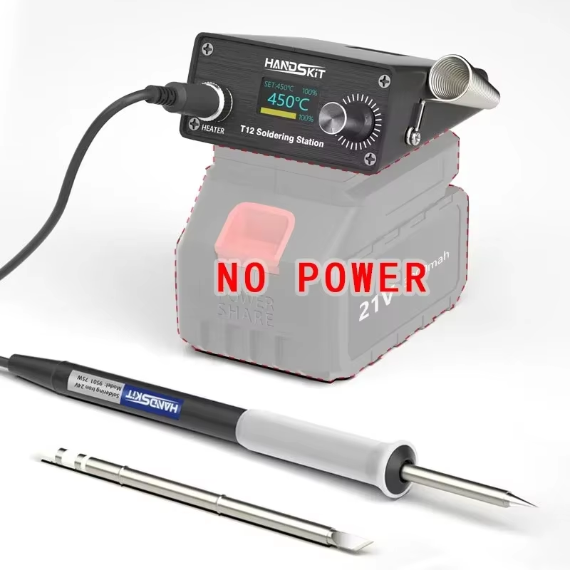 محطة لحام رقمية T12 مع تحكم في - مراجعة Digital Soldering Station T12 وسعره