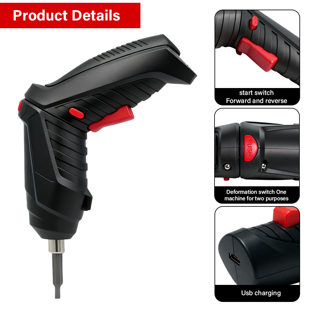 مفك كهربائي لاسلكي متعدد الوظا - مراجعة Electric Screwdriver Rechargeable Usb وسعره