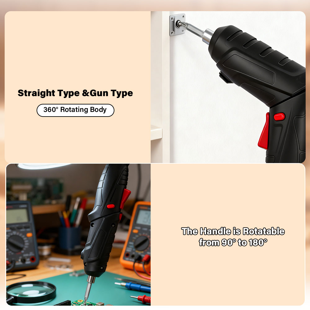 مفك كهربائي لاسلكي متعدد الوظا - مراجعة Electric Screwdriver Rechargeable Usb وسعره