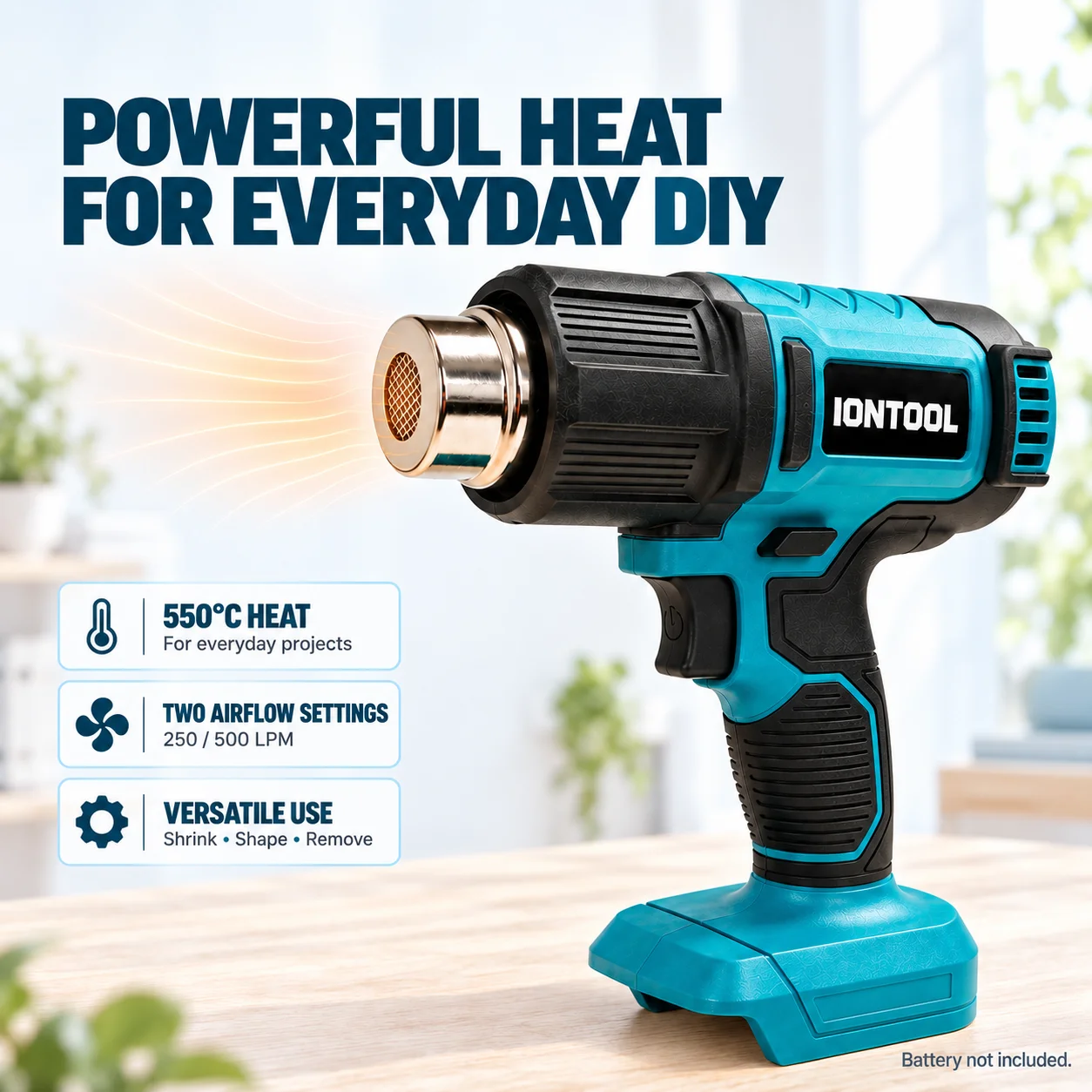 مسدس حراري لاسلكي متين من IONT - مراجعة Cordless Heat Gun For Shrink Tubing وسعره
