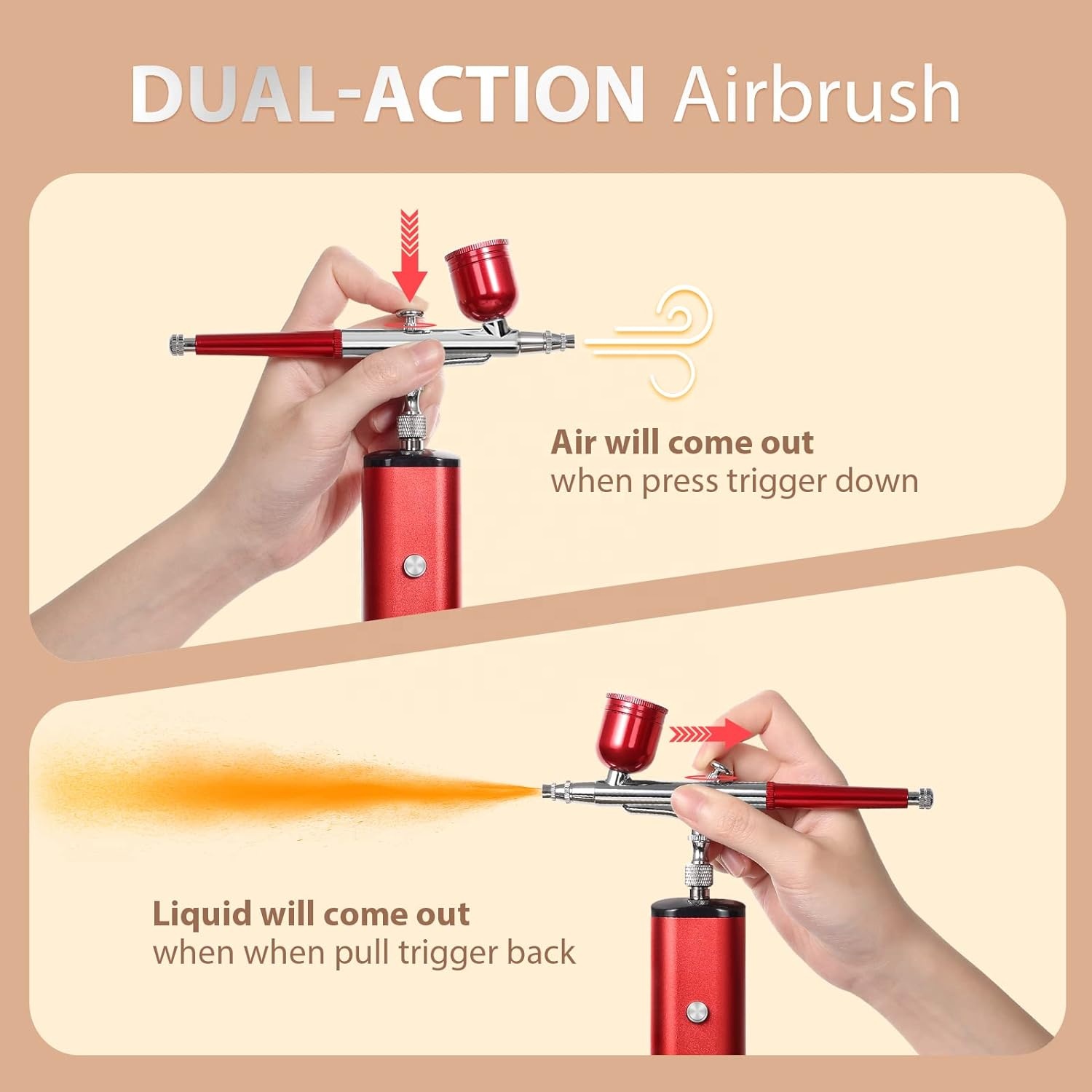 طقم فرشاة هوائية مع ضاغط، فرشا - مراجعة Airbrush Kit With Mini Compressor وسعره
