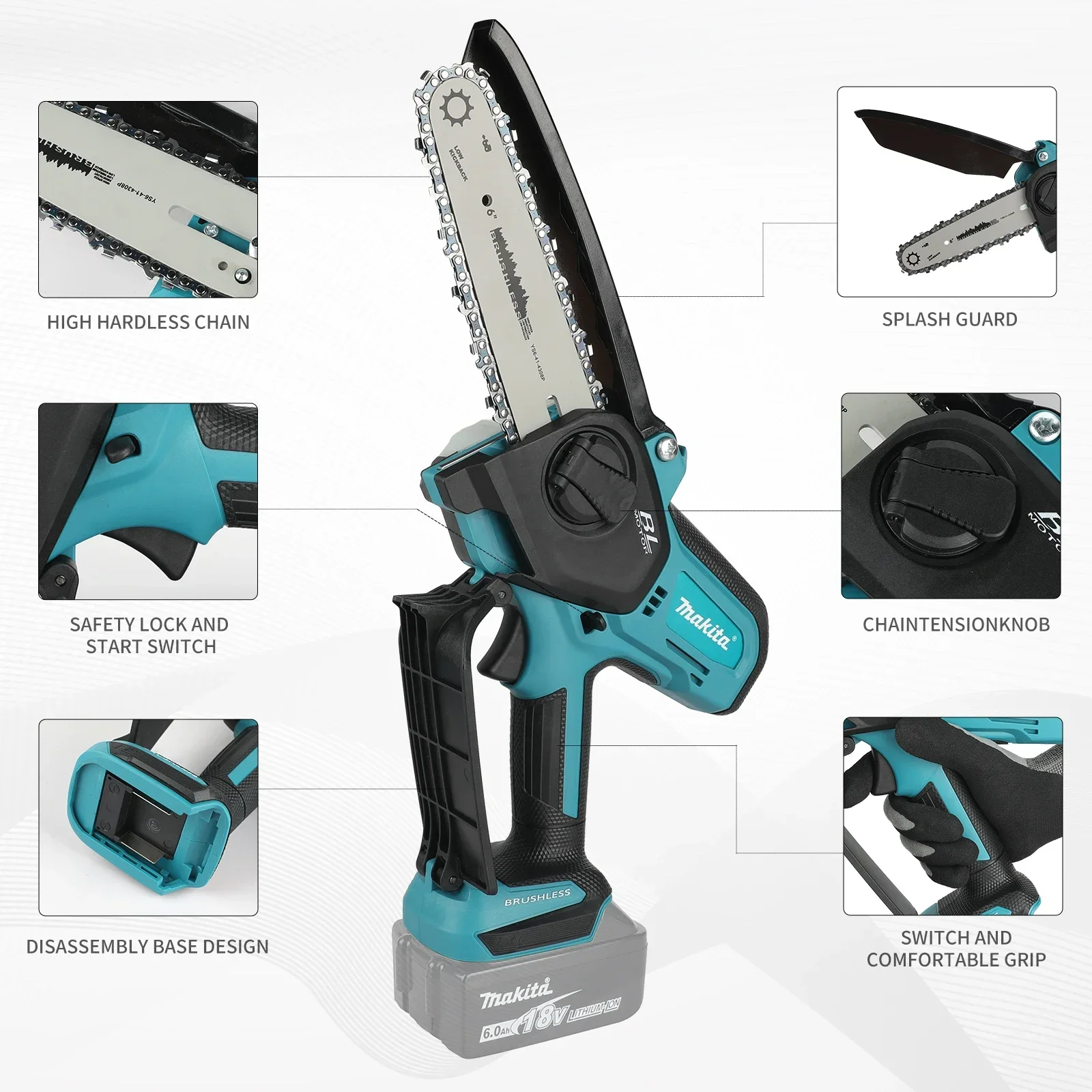 منشار سلسلة كهربائي ماكيتا UC2 - مراجعة Mini Electric Chainsaw 6 Inch وسعره