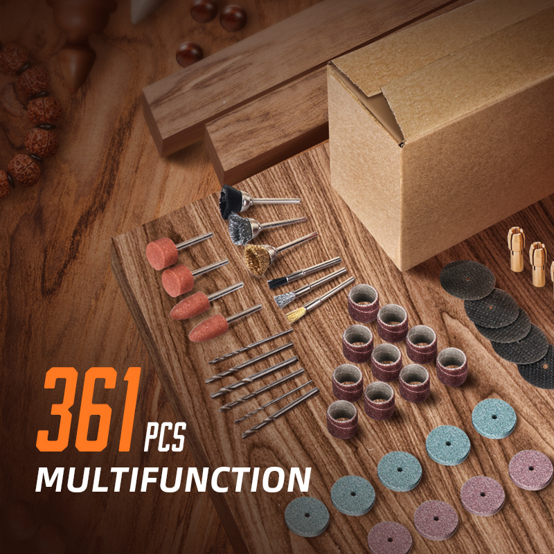 361 قطعة/الوحدة أدوات كهربائية - مراجعة Cordless Rotary Tool Kit Accessories وسعره