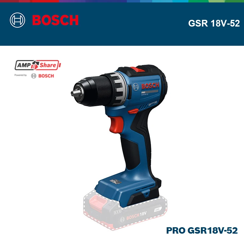 مثقاب بوسش GSR 18V-52 PRO لاسل - مراجعة Brushless Cordless Electric Drill 18V وسعره