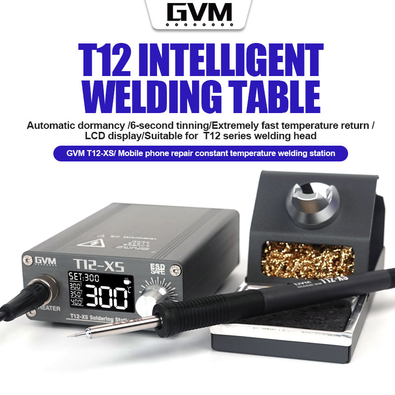 GVM T12-XS شاشة ديجيتال محطة ل - مراجعة Digital Soldering Station T12 وسعره