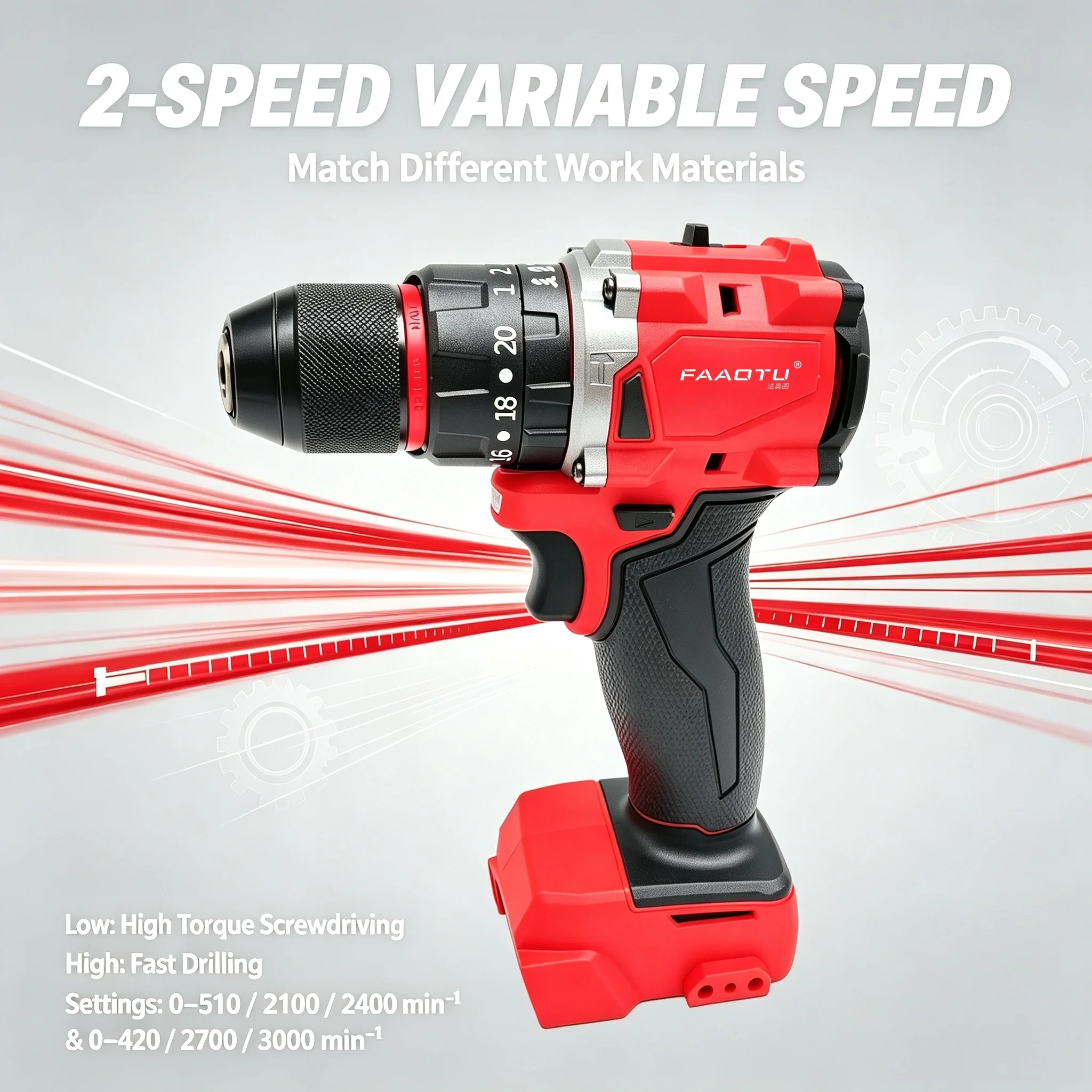 مثقاب طرق لاسلكي بدون فرشاة FA - مراجعة Brushless Cordless Electric Drill 18V وسعره